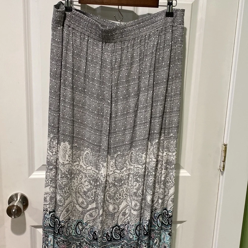 Express Maxi Skirt Button Front Slit EUC